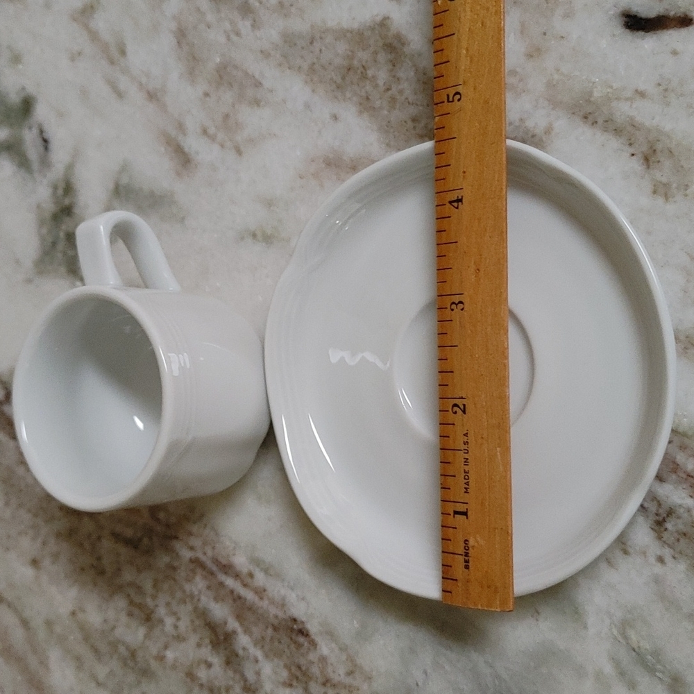 Vintage 4 Pcs White Bareuther Bavaria Demitasses Cup & Saucer - Picture 10 of 14